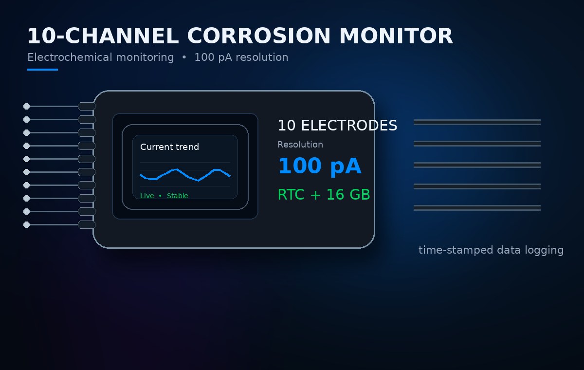 10-Channel Corrosion Monitoring & Data-Logging System