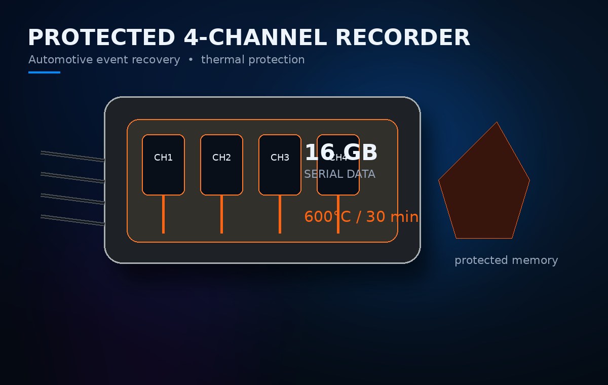 Protected 4-Channel Digital Data Recorder